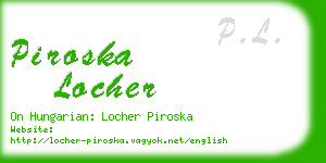 piroska locher business card